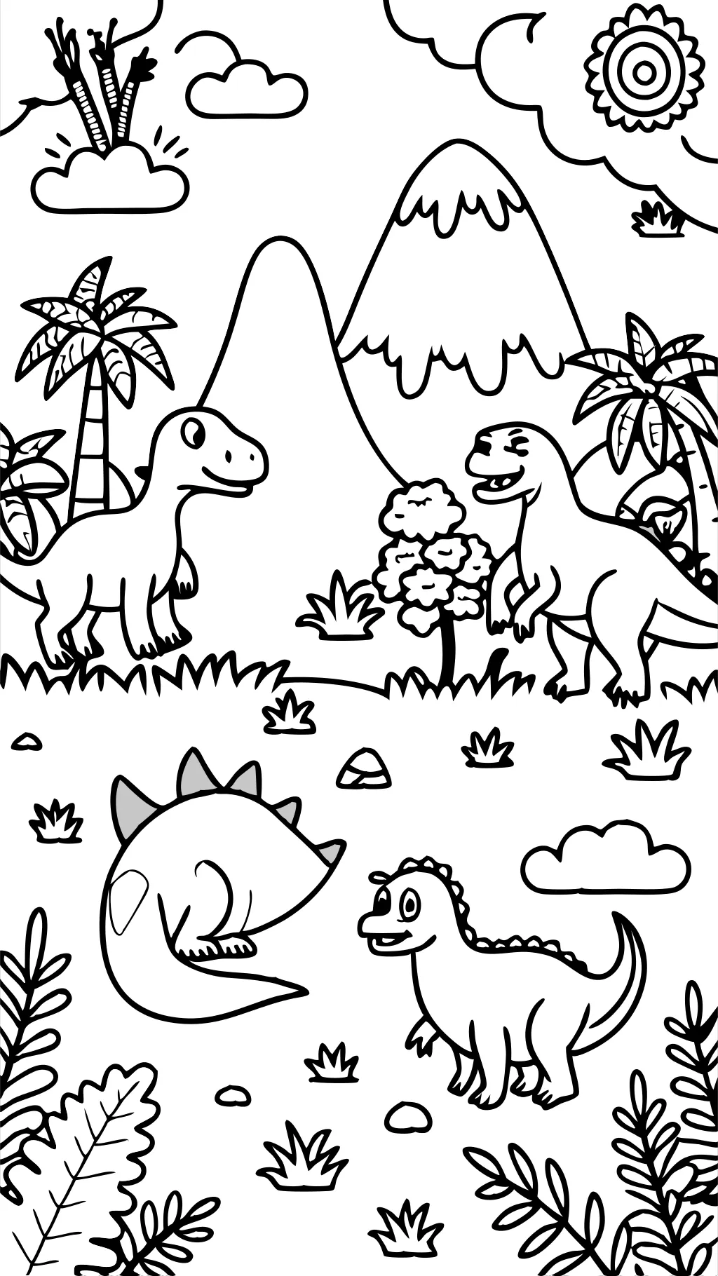 Páginas para colorear de Crayola Dinosaur